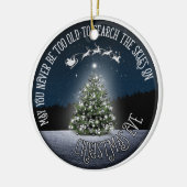 Zoek de Skies op kerstmis met dubbelzijdigheid Keramisch Ornament (Links)