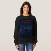 Zoek de Sterren Galaxy Dromer Dames Sweatshirt (Voorkant volledig)