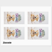 Zoek de verbijsterende Teddy Bear MotivationalQuot Rechthoekige Sticker (Vel)