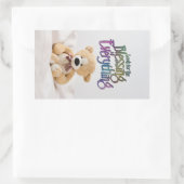Zoek de verbijsterende Teddy Bear MotivationalQuot Rechthoekige Sticker (Tas)