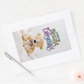 Zoek de verbijsterende Teddy Bear MotivationalQuot Rechthoekige Sticker (Envelop)