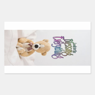 Zoek de verbijsterende Teddy Bear MotivationalQuot Rechthoekige Sticker
