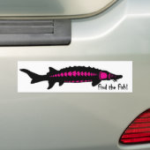 zoek de vis, PINK2 Bumpersticker (Op auto)