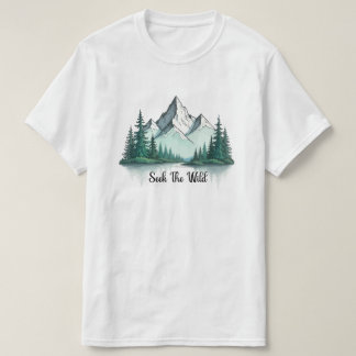 Zoek De Wilde" Berglandschap T-Shirt |
