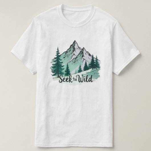 Zoek de Wildernis" Vintage T-Shirt | (Design voorkant)