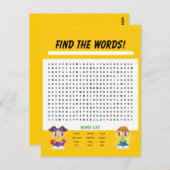 Zoek de woorden, Word-zoekkaart Briefkaart (Voorkant / Achterkant)