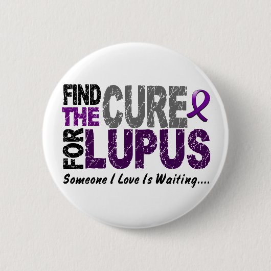 Zoek de zuivere 1 LUPUS T-shirts en cadeautjes Ronde Button 5,7 Cm (Voorkant)