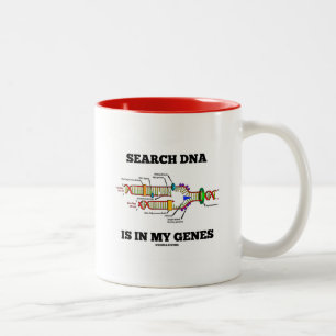 Zoek-DNA in mijn genen-DNA-replicatie Tweekleurige Koffiemok