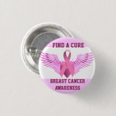 Zoek een crème, borstkanker ronde button 3,2 cm (Voorkant /achterkant)