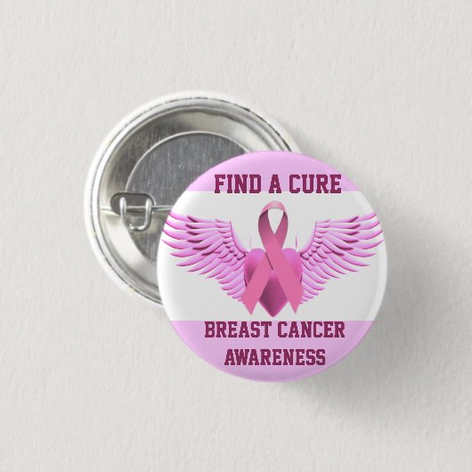 Zoek een crème, borstkanker ronde button 3,2 cm (Voorkant /achterkant)