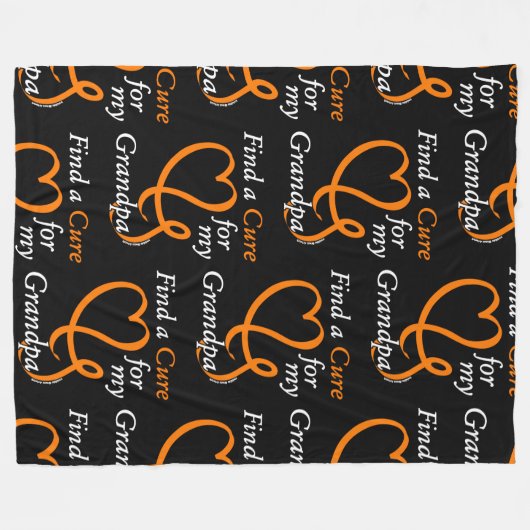 Zoek een crème/hart/opa...RSD/CRPS Fleece Deken (Voorkant (Horizontaal))