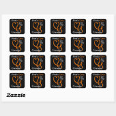 Zoek een crème/hart/opa...RSD/CRPS Vierkante Sticker (Vel)