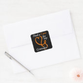 Zoek een crème/hart/opa...RSD/CRPS Vierkante Sticker (Envelop)