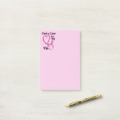 Zoek een crème/hart/vrouw.. borstkanker post-it® notes (Op bureau)