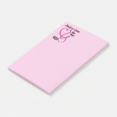 Zoek een crème/hart/vrouw.. borstkanker post-it® notes (Schuin)