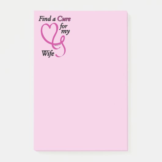 Zoek een crème/hart/vrouw.. borstkanker post-it® notes (Voorkant)