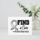 Zoek een Cure Asthma Awareness Briefkaart (Staand voorkant)