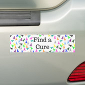 Zoek een Cure Cancer Ribbon Bumpersticker (Op auto)