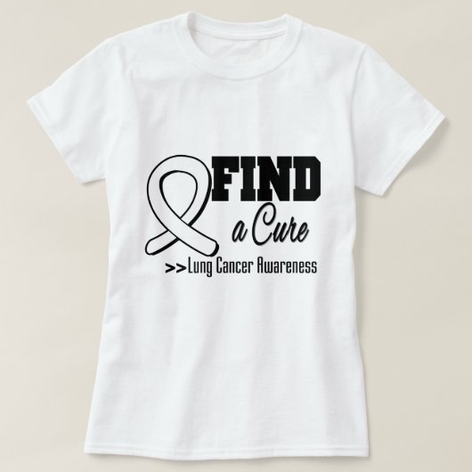 Zoek een Cure Lung Cancer Awareness T-shirt (Design voorkant)