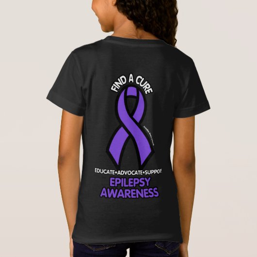 Zoek een Cure Ribbon...Epilepsy T-shirt (Achterkant)