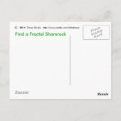 Zoek een Fractal Shamrock Briefkaarten (Achterkant)