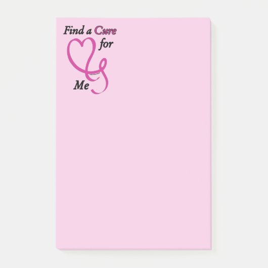 Zoek een kuur/hart/ik... borstkanker post-it® notes (Voorkant)