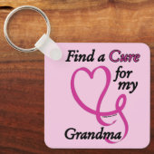 Zoek een kuur/hart/oma...borstkanker sleutelhanger (Voorkant)