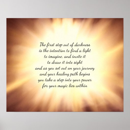 Zoek een licht poster (Voorkant)