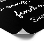 Zoek een liedje - Zweeds spreekwoord - Kunstdruk Poster (Hoek)