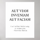 Zoek een manier of maak één Latijns citaat Poster (Voorkant)
