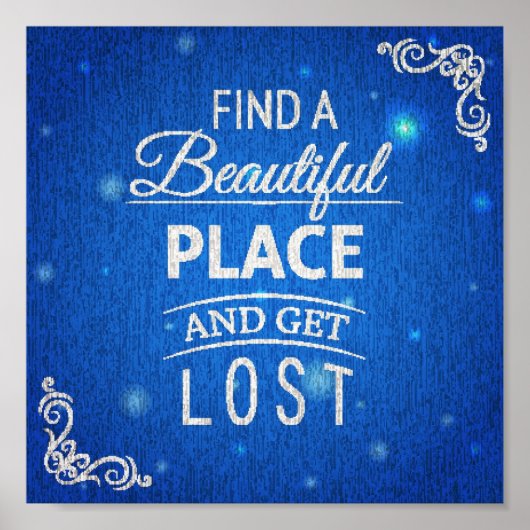 Zoek een mooie plek en verlies poster (Voorkant)