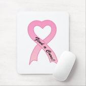 Zoek een roze roze lint-mousepad muismat (Met muis)
