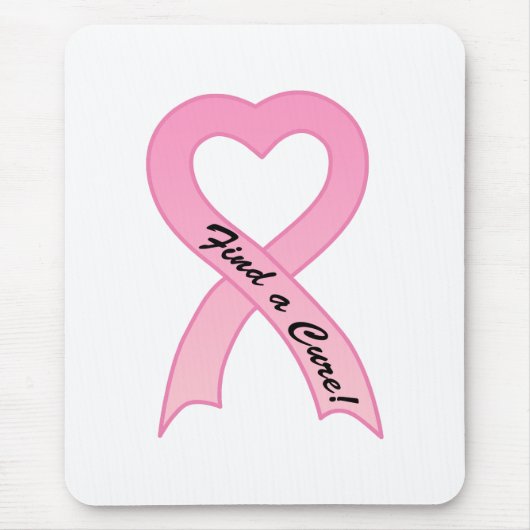 Zoek een roze roze lint-mousepad muismat (Voorkant)