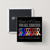 Zoek een zuivere linten voor alle kanker vierkante button 5,1 cm (Voorkant /achterkant)