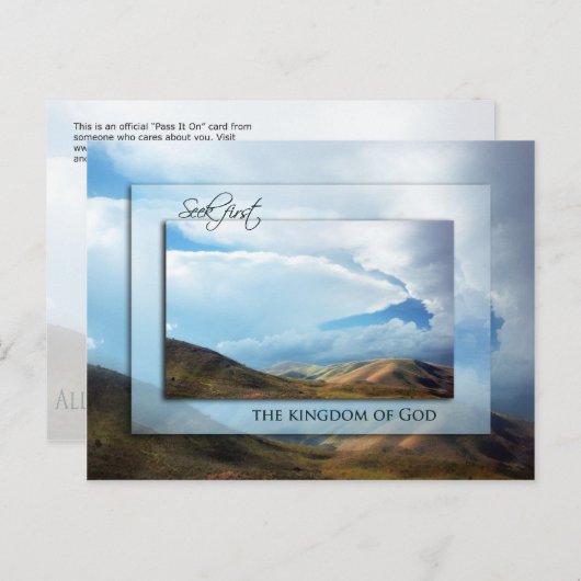 Zoek eerst het Koninkrijk God Briefkaart (Voorkant / Achterkant)