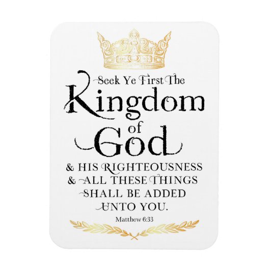 Zoek eerst het Koninkrijk God. Magneet (Verticaal)