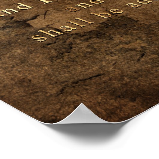 Zoek eerst het Koninkrijk - Schrift: Matthew 6:33 Poster (Hoek)