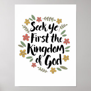 Zoek eerst het koninkrijk van God Art Print
