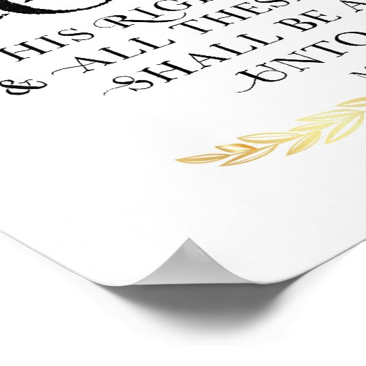 Zoek eerst het koninkrijk van God Art Print (Hoek)