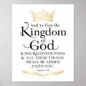 Zoek eerst het koninkrijk van God Art Print (Voorkant)