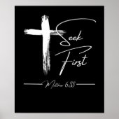 Zoek eerst – Mattheüs 6:33 Poster (Voorkant)