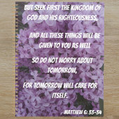 Zoek eerst Matthew 6:33-34 Bijbelversie Planner