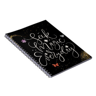 Zoek elke dag magie - Glitter Glam Notitieboek