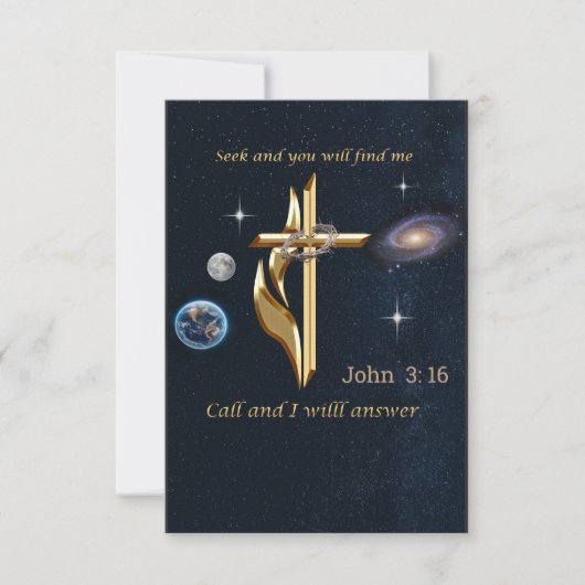 Zoek en je zult me vinden bedankkaart (Voorkant)