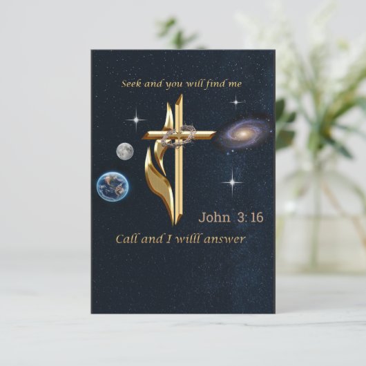 Zoek en je zult me vinden bedankkaart (Staand voorkant)