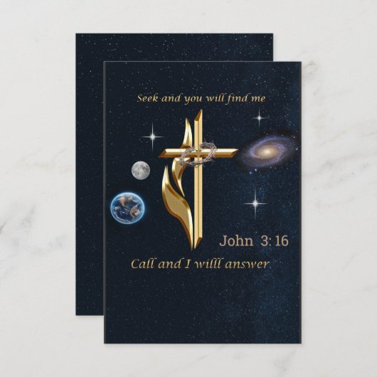 Zoek en je zult me vinden bedankkaart (Voorkant / Achterkant)