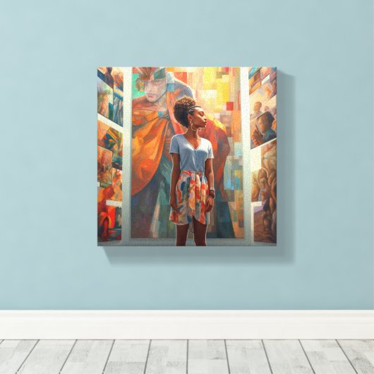 ZOEK EN JE ZULT VINDEN CANVAS AFDRUK (Insitu (Houten vloer))