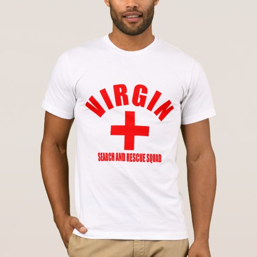 Zoek en redding van virgin t-shirt (Voorkant)