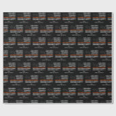 Zoek- en reddingspapier Dunne Oranje Lijn Cadeaupapier (Vlak)