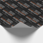 Zoek- en reddingspapier Dunne Oranje Lijn Cadeaupapier (Hoek)